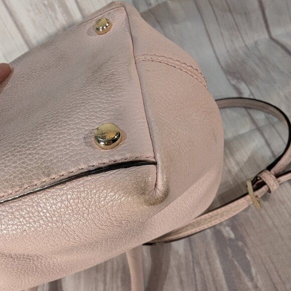 Kate Spade New York Pink Rivas Street Bilson Top Trim Leather Satchel Handbag - Picture 11 of 16